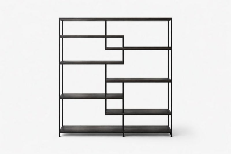 Étagère modulaire en acier noir 180x150x35cm