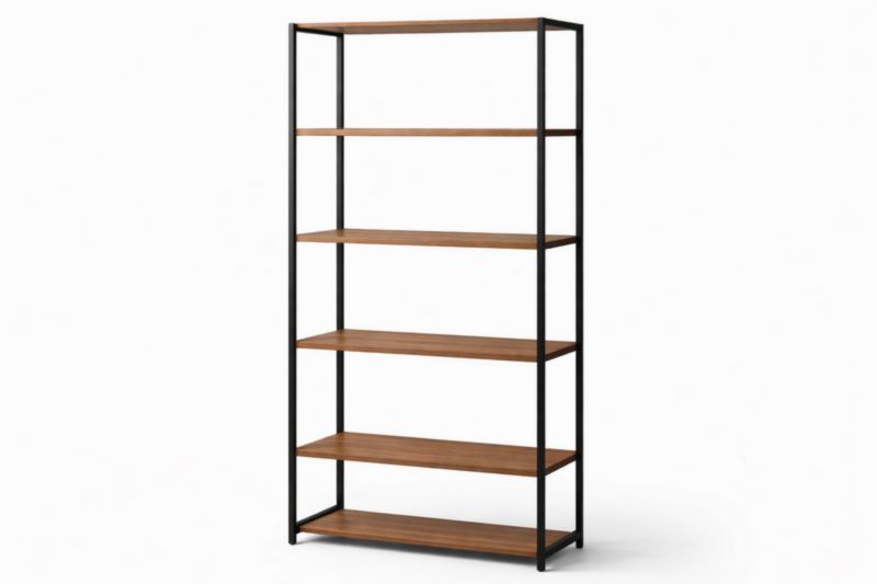 Étagère en bois et métal 5 niveaux 180cm x 90cm x 35cm