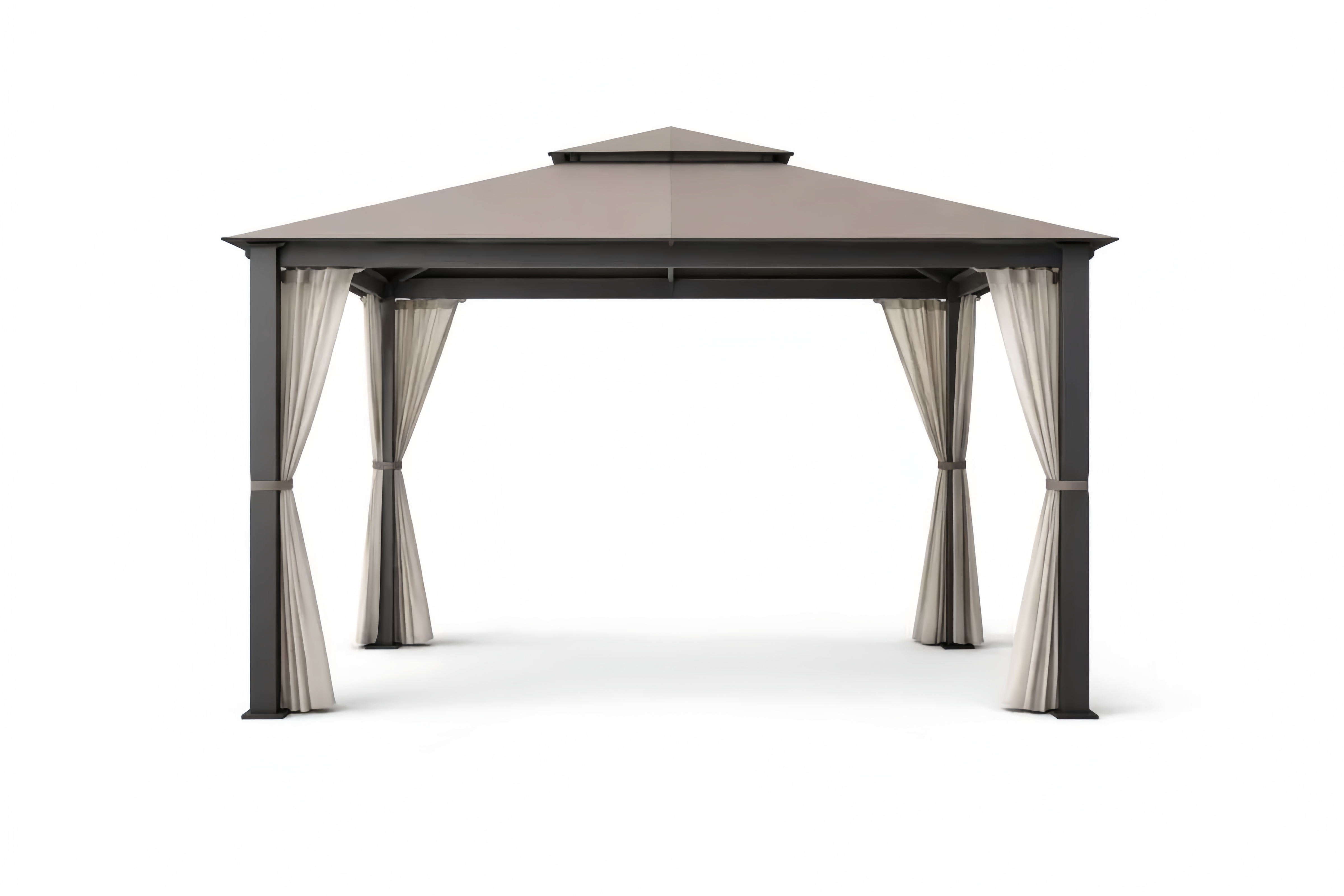 Gazebo in Acciaio 3x3 m con Tenda in Poliestere