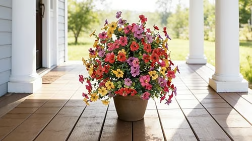 Artificial Violet for Outdoor Indoor Garden Home Decoration