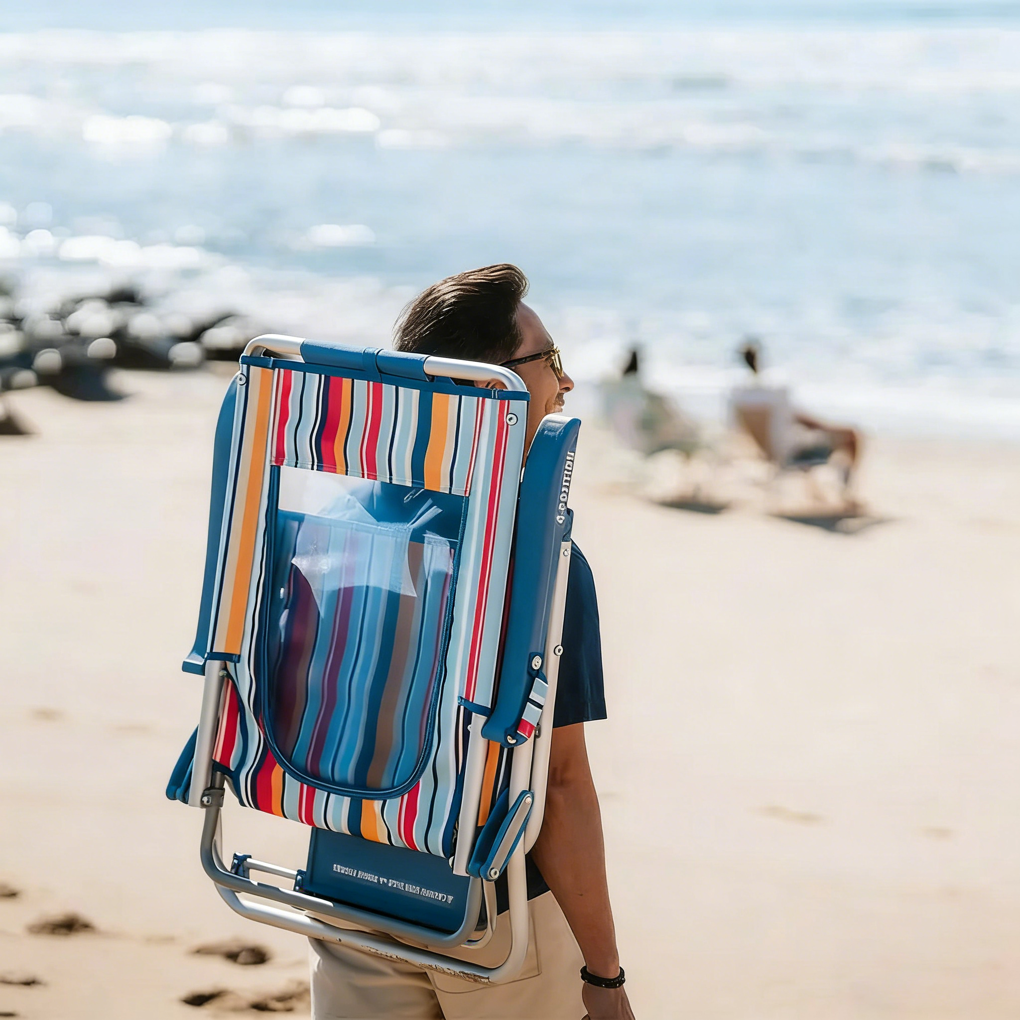 Big Surf Beach Chair with Tray & Sunshade (Buy 2 Freeshipping)