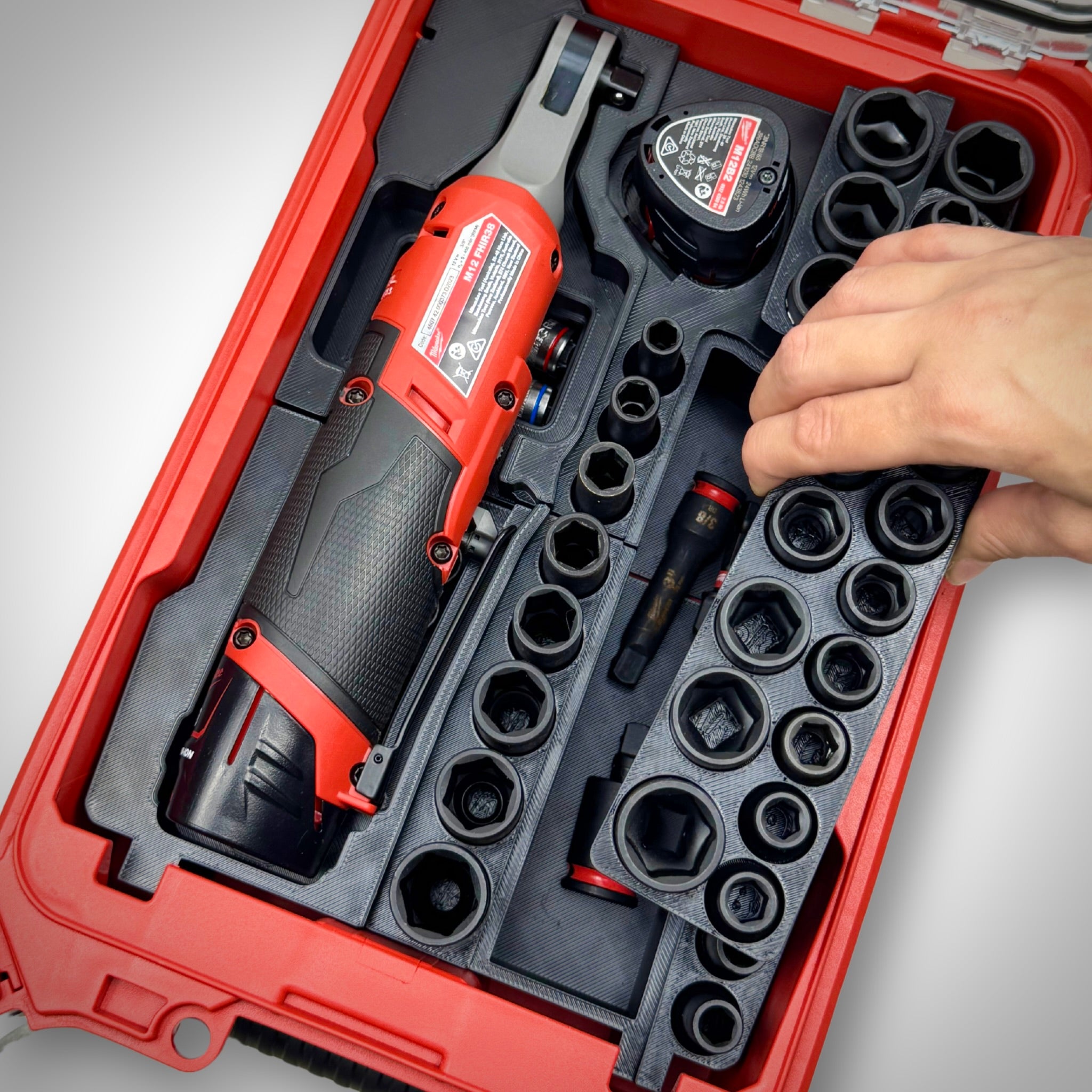 M12 Ratchet & 3/8" Socket Set Insert for Packout™ Compact Organiser