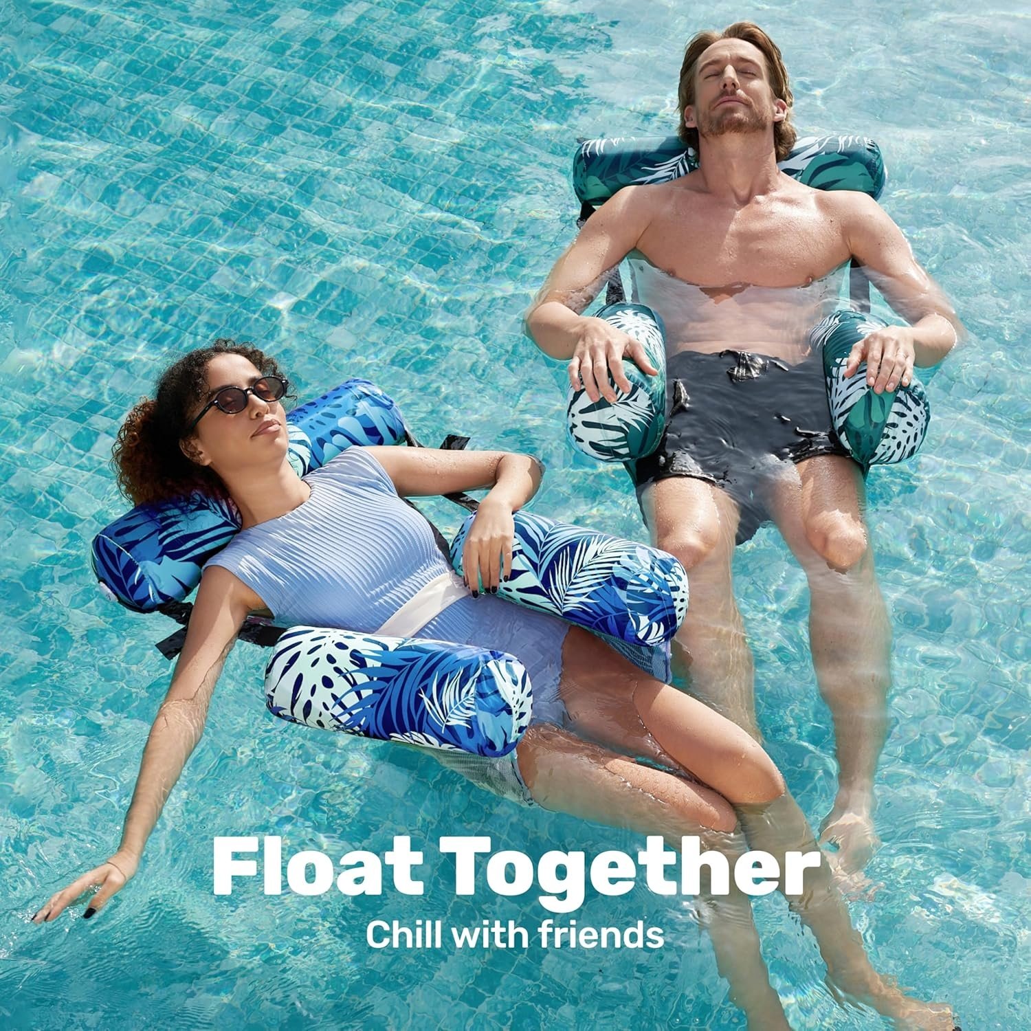 🔥Summer Hot Sale 🏆️ Inflatable Pool Floats Adult,Floating Lounge Chairs