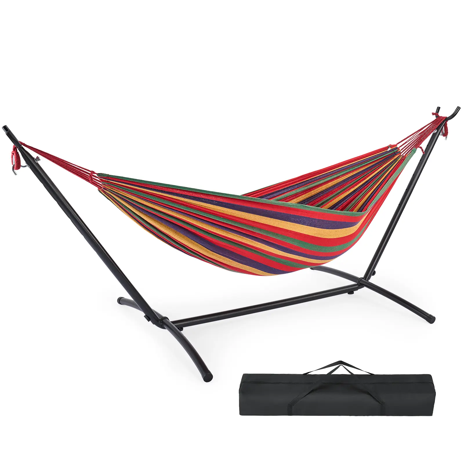 Portable Hammock with Steel Frame, 450lbs Capacity, Easy Assembly & Carrying Bag