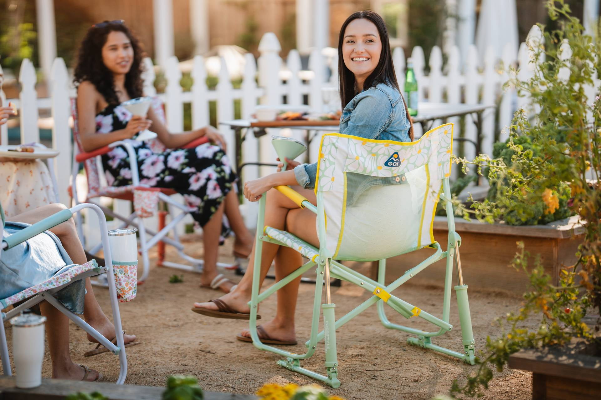 Freestyle Rocker Foldable Rocking Camp Chair