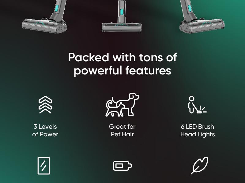 Wyze Cordless Vacuum S &mdash; Lightweight Stick Canister Vac, Rechargeable, Powerful 20,000Pa Suction, Great for Home/Car, Rugs, Hardwood Floors, Carpets