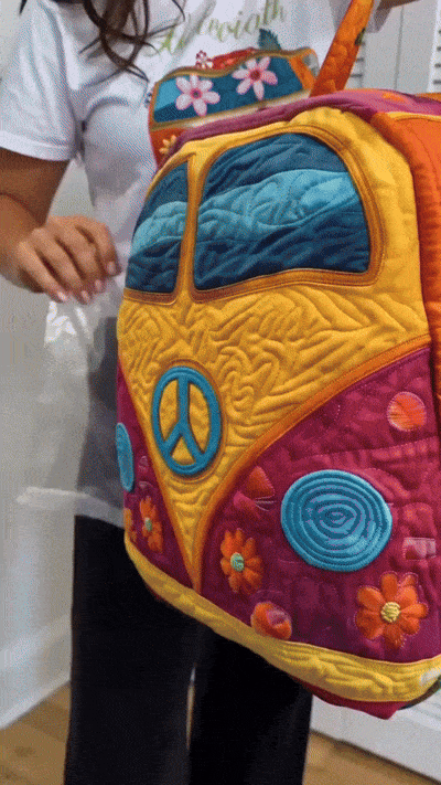 Hippie Van Quilted Duffle Bag