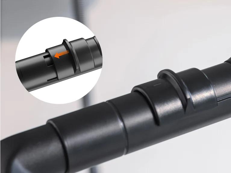 Giraffe Tools Grandstorm Vacuum Cleaner 30ft Retractable 20KPA Suction 6 Nozzles 4.5 Gallon Dustbin Wall Mounted Wet Dry Home Cleaning Solution