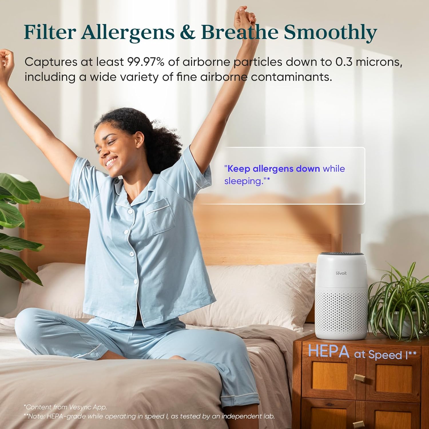 3-in-1 Filter Cleaner With Aroma Pad, Filters Smoke, Allergens, Pet Dander, Odor, Dust, Office, Desktop, Core Mini-P, White