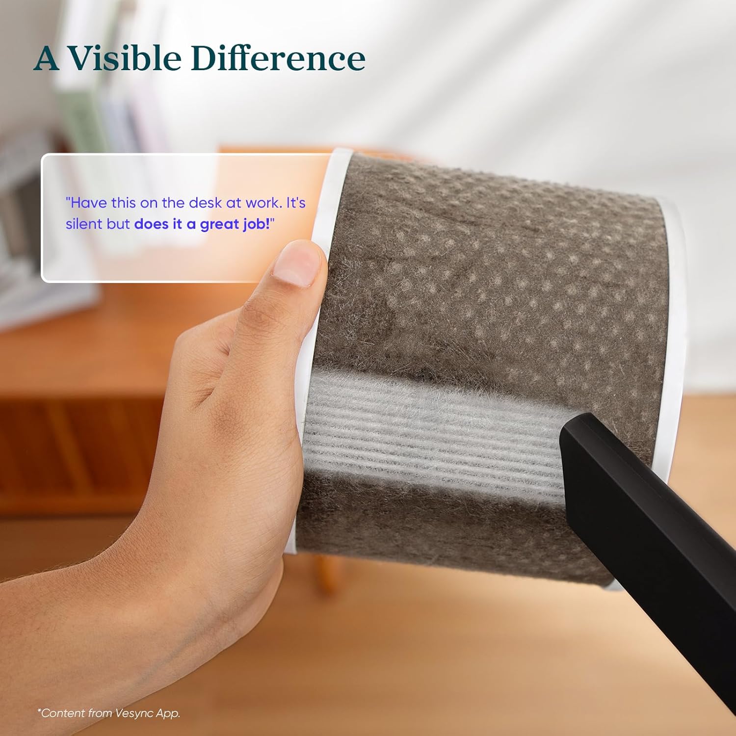 3-in-1 Filter Cleaner With Aroma Pad, Filters Smoke, Allergens, Pet Dander, Odor, Dust, Office, Desktop, Core Mini-P, White