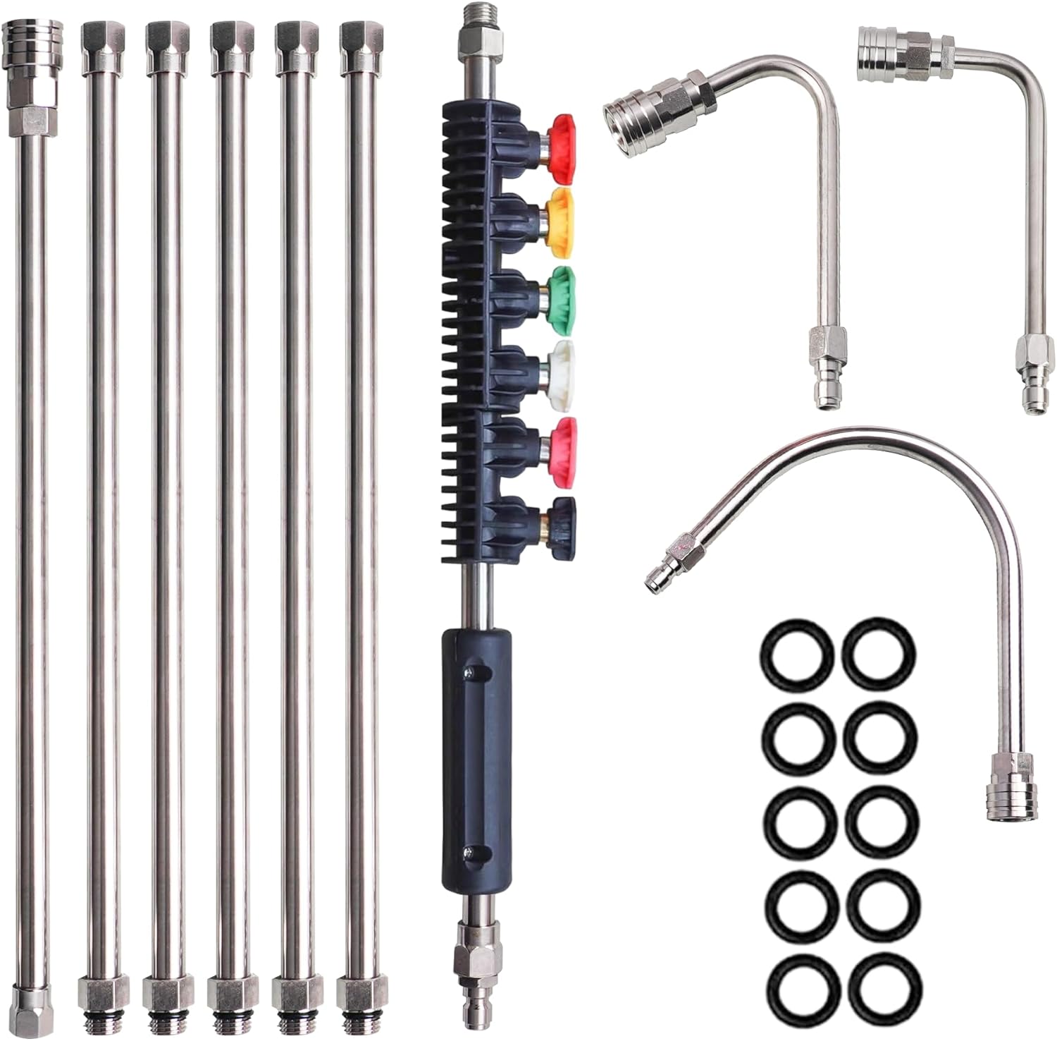 High-pressure washer extension pole