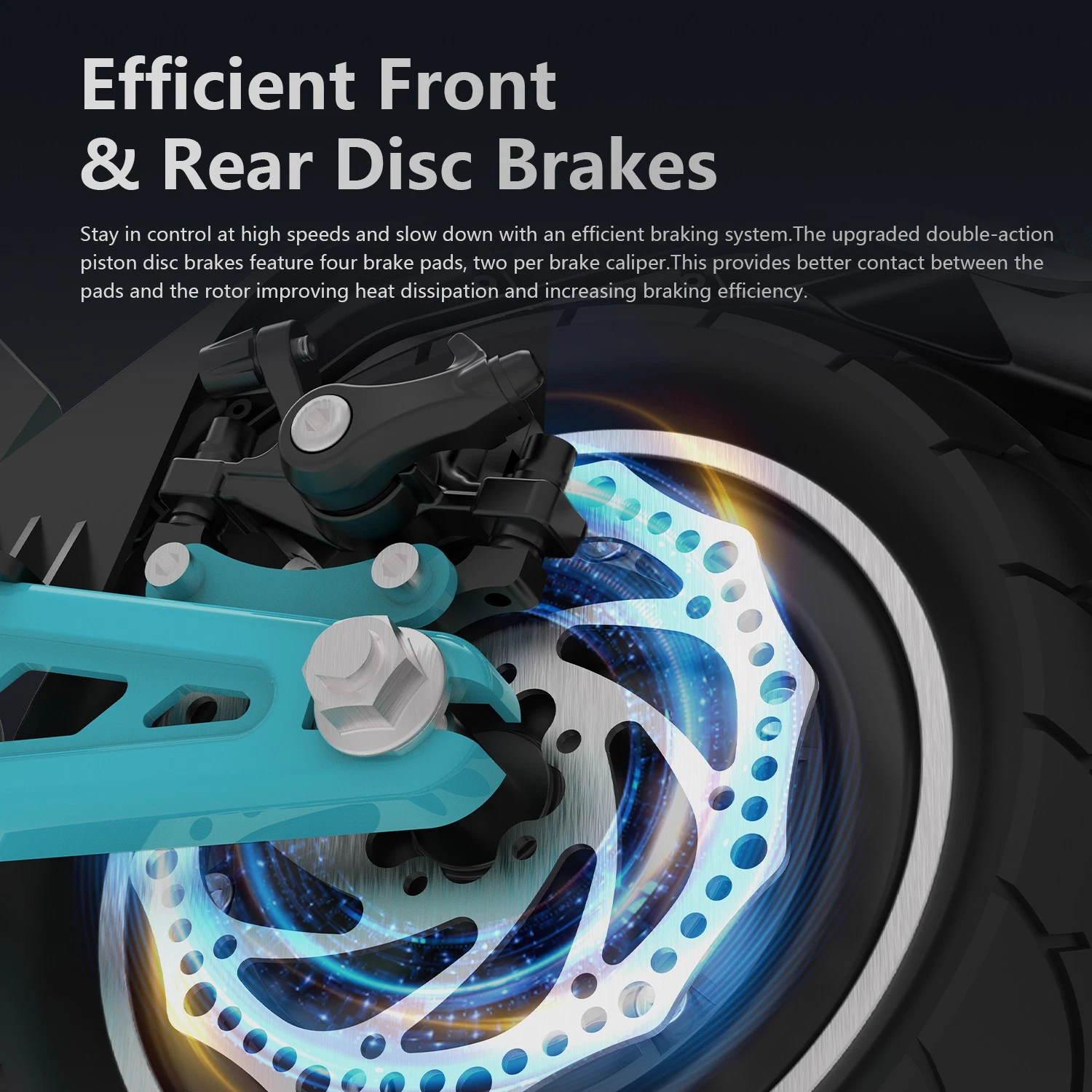 DT10 Electric Scooter 1400W 31 MPH 48V 16Ah Disc Brake Commuter Full Suspension