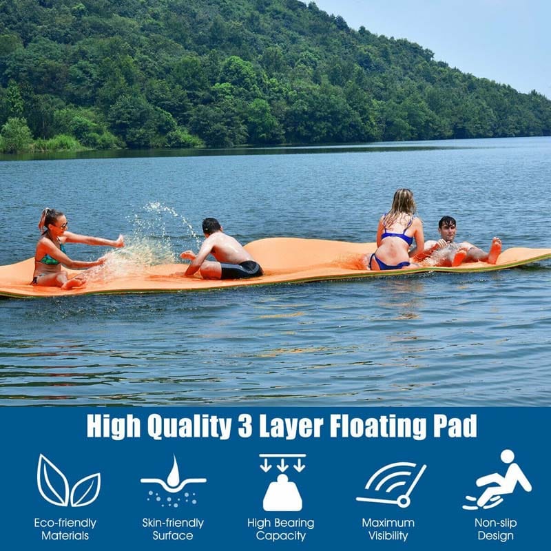 12' x 6' 3 Layer Tear-Resistant XPE Foam Floating Water Pad