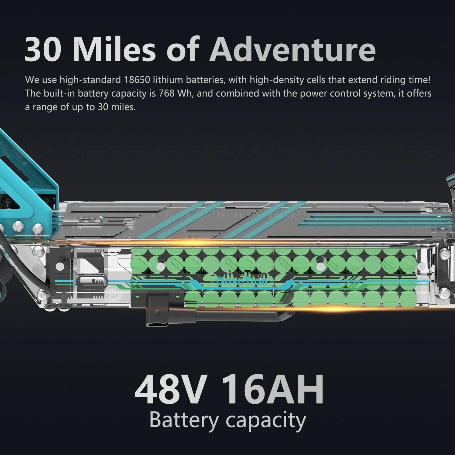 DT10 Electric Scooter 1400W 31 MPH 48V 16Ah Disc Brake Commuter Full Suspension