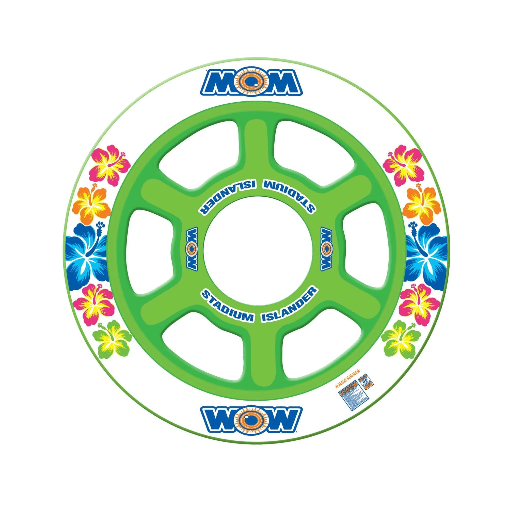 Watersports Floating 6 Person Water Lounge & Island - Stadium Islander W Backrest