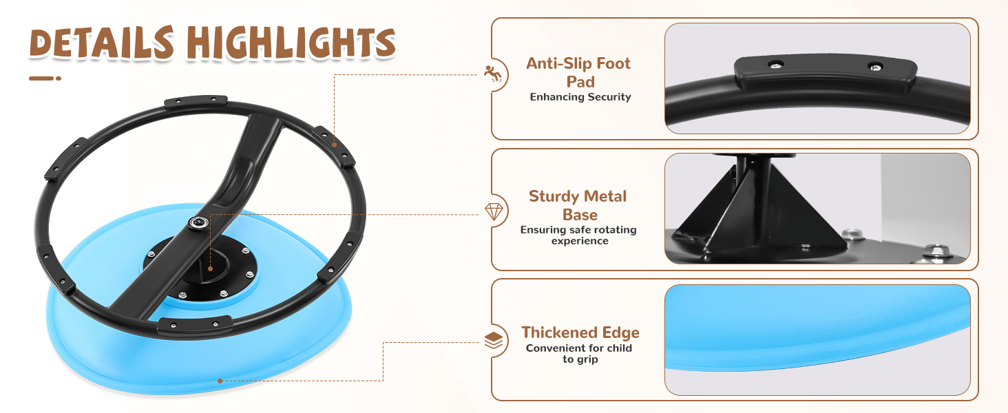 Kids Sensory Swivel Chair Sensory Toy Chair, Training Body Coordination