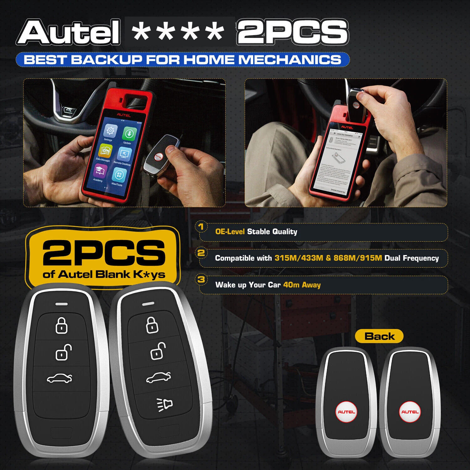2026 Autel MaxiIM KM100X Key FOB PROGRAMMING Tool 60S Key Generation Immobilizer