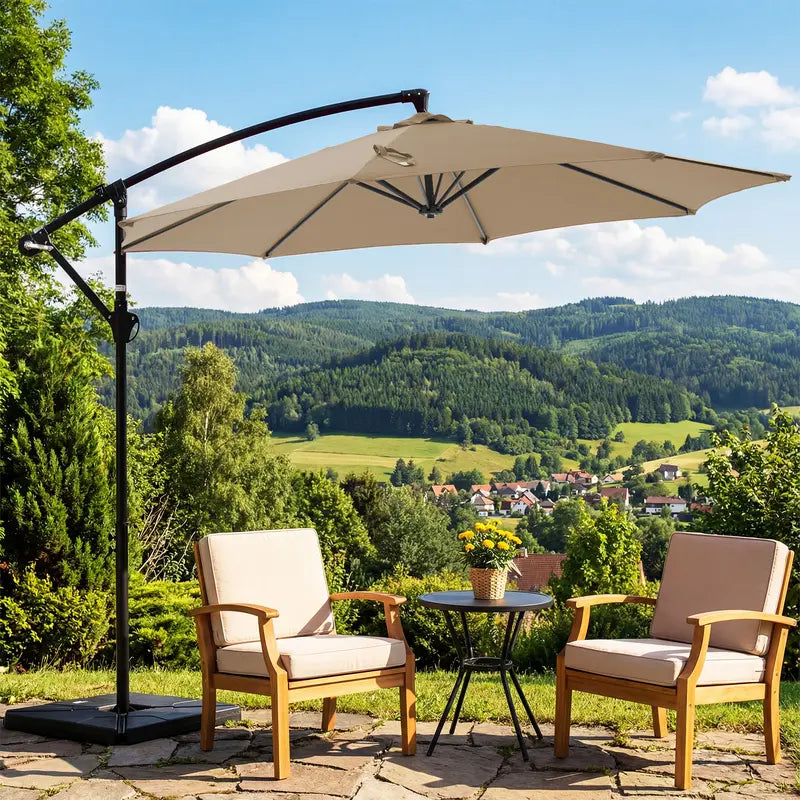 ShadeMaster Pro — 10ft Cantilever Patio Umbrella with Base