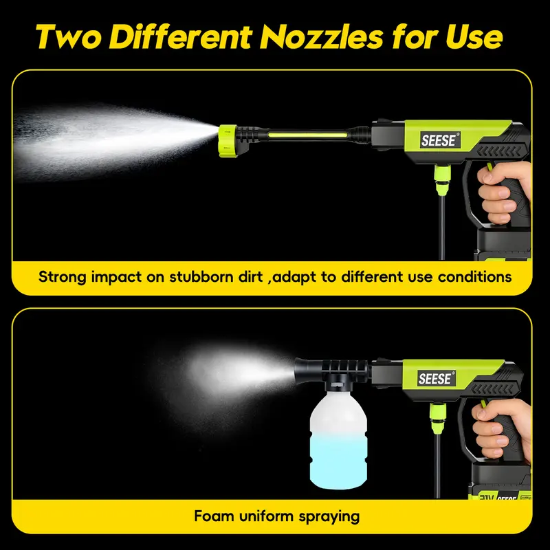 Cordless Pressure Washer with Single Port Charger – Portable Car, Home, and Garden Cleaning