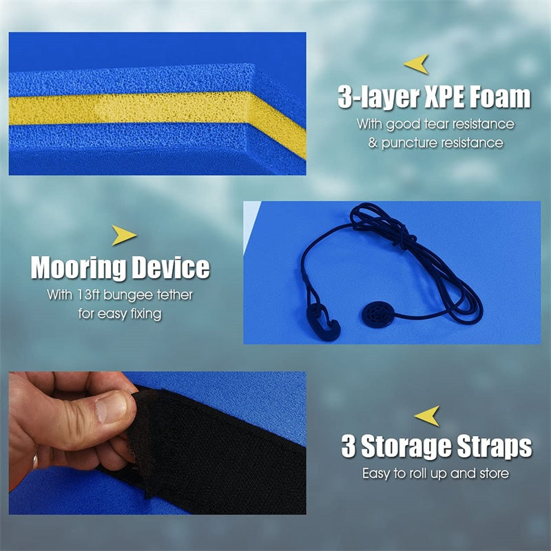 12' x 6' 3 Layer Tear-Resistant XPE Foam Floating Water Pad