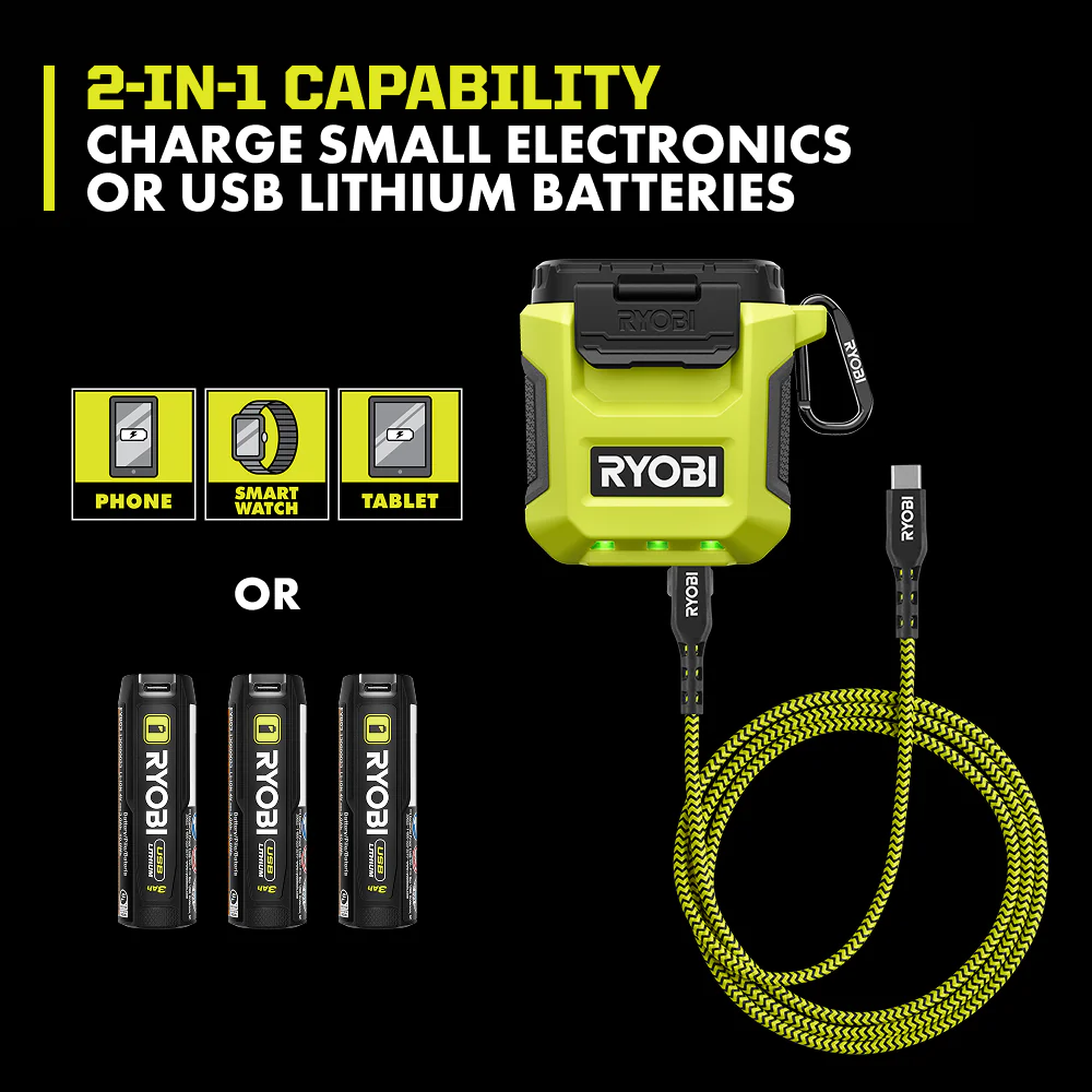 USB Lithium 3-Port Charger & Power Source