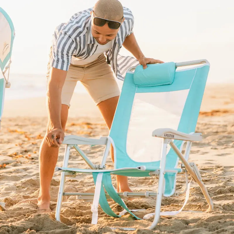 Big Surf Beach Chair with Tray & Sunshade