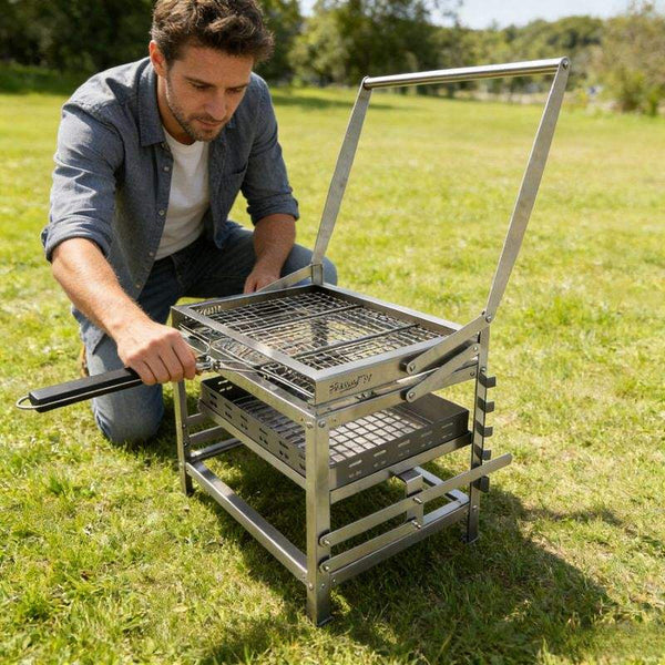 Adjustable Charcoal Rotating Grill