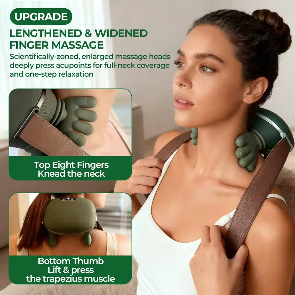 Portable Neck & Back Massager with Heat Instant Pain Relief