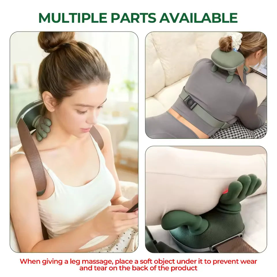Portable Neck & Back Massager with Heat Instant Pain Relief