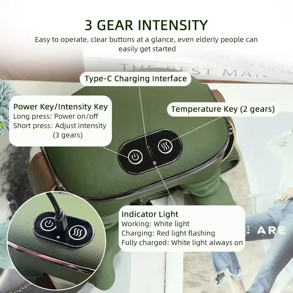 Portable Neck & Back Massager with Heat Instant Pain Relief