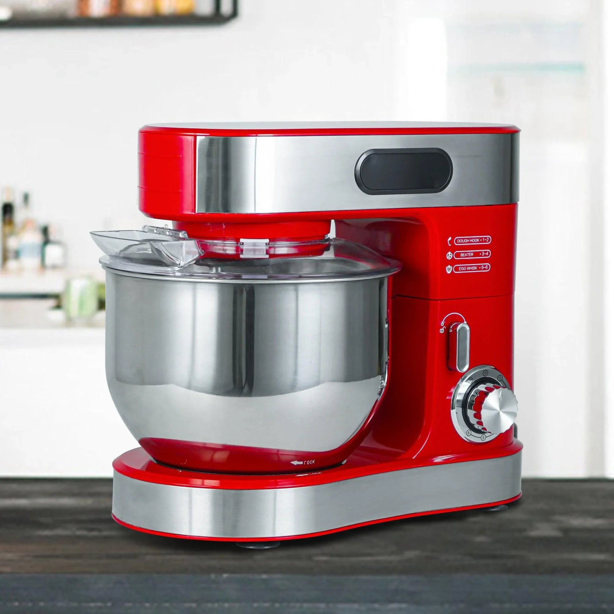 Kitchen Stand Mixer with Mixing Bowl, Dough Hook, Egg Whisk & Mixing Blade