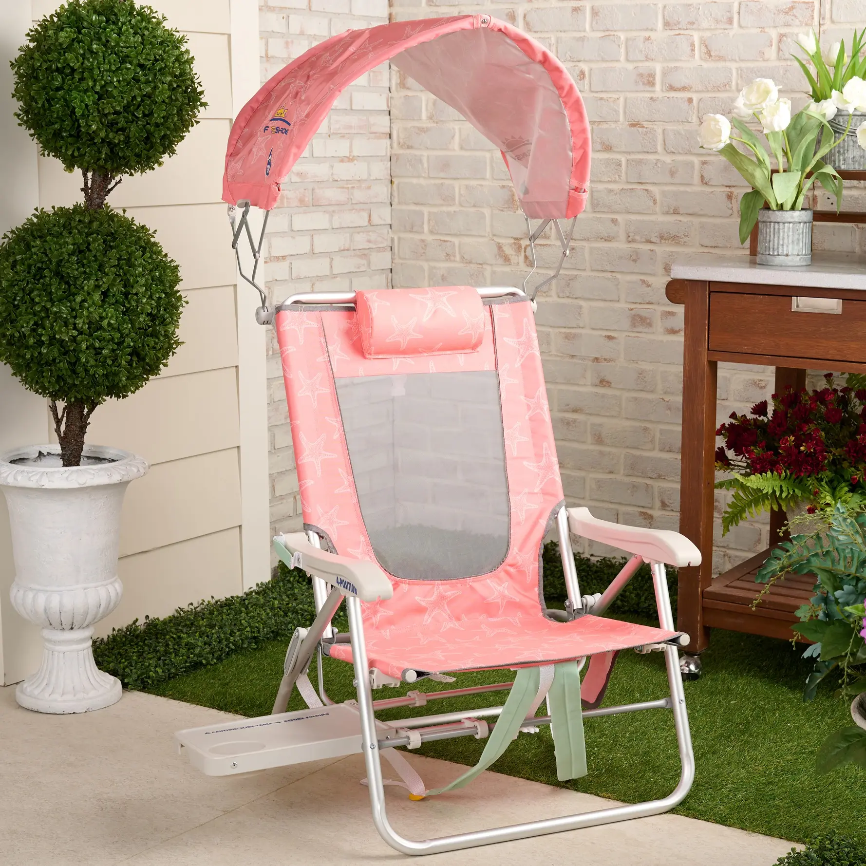 Big Surf Beach Chair with Tray & Sunshade (Buy 2 Freeshipping)