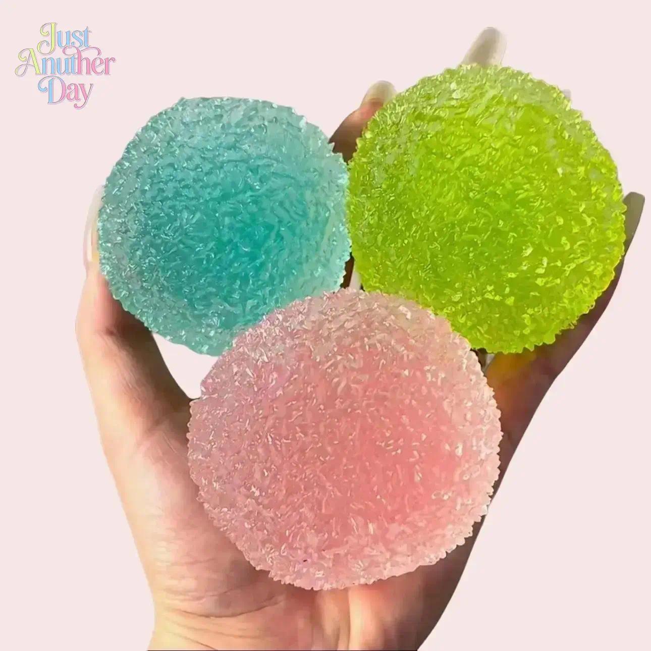 水晶麻糬球慢回弹玩具 - 手工TPR软胶减压指尖玩具，放松身心，馈赠佳品 | 复活节减压球，成人儿童皆宜