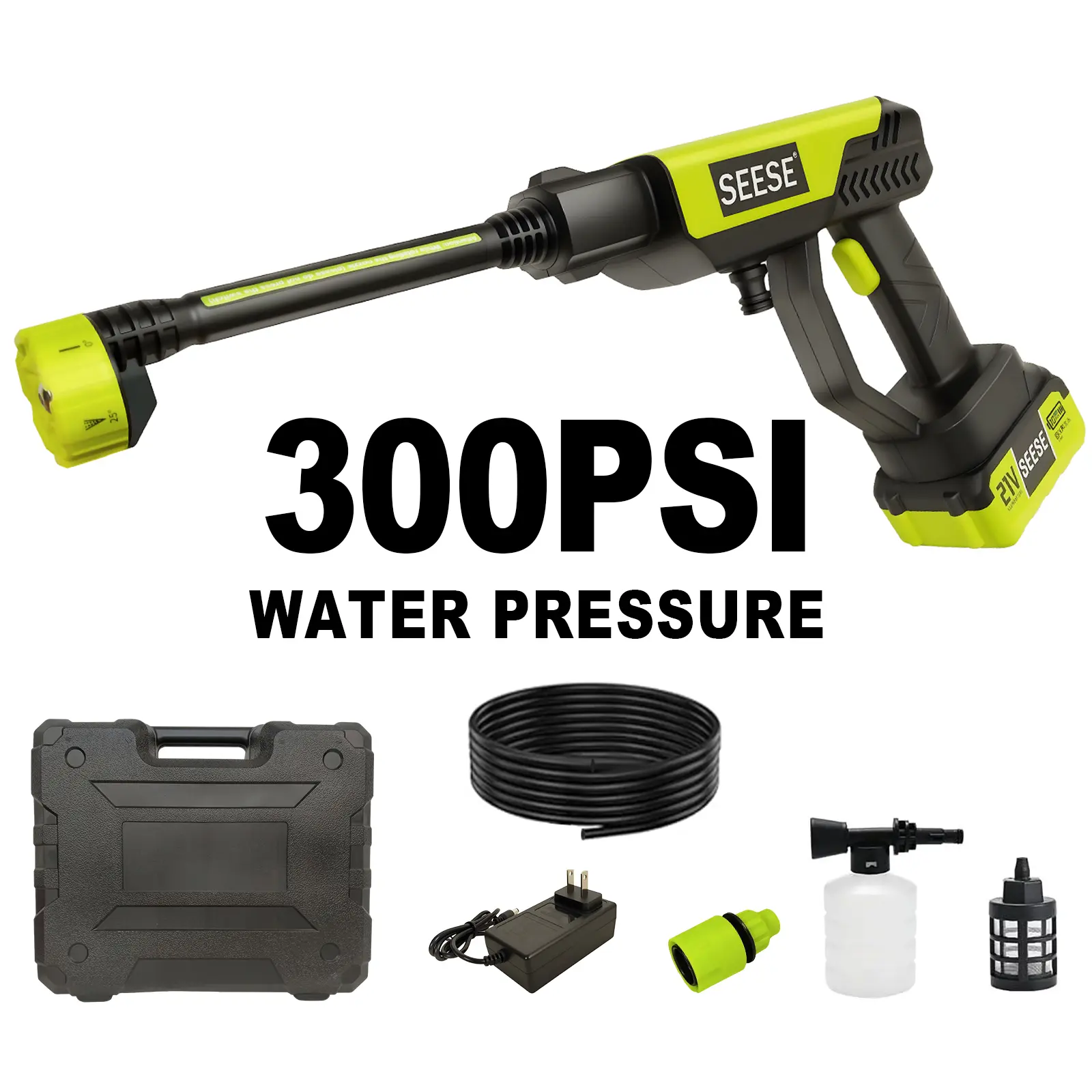 Cordless Pressure Washer with Single Port Charger – Portable Car, Home, and Garden Cleaning
