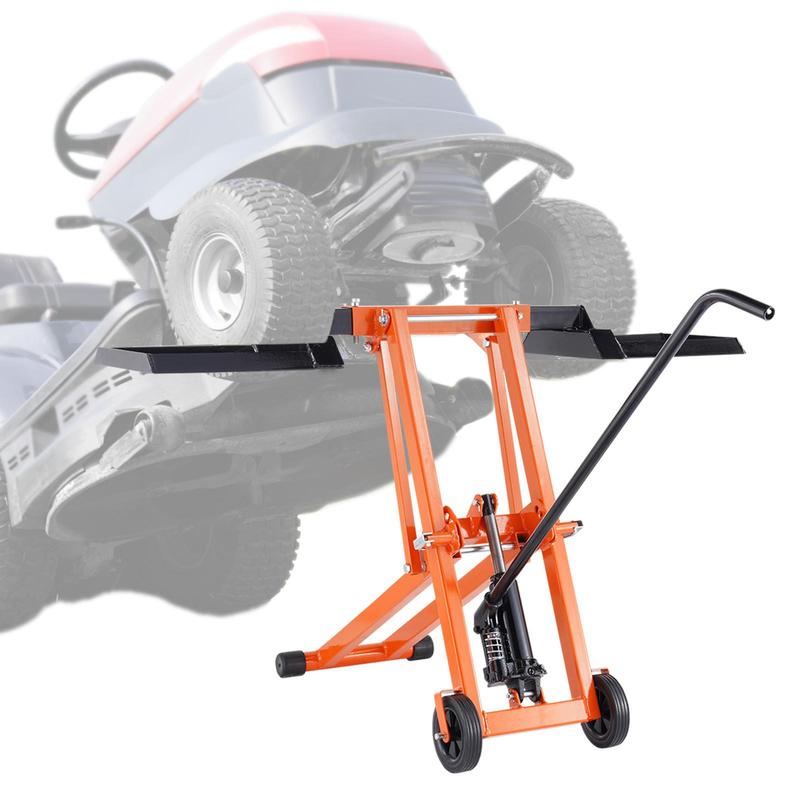Lawn Mower Lift with Hydraulic Jack, 500 Lbs Weight Capacity