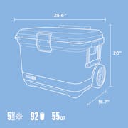 55-Quart Wheeled Hard Cooler