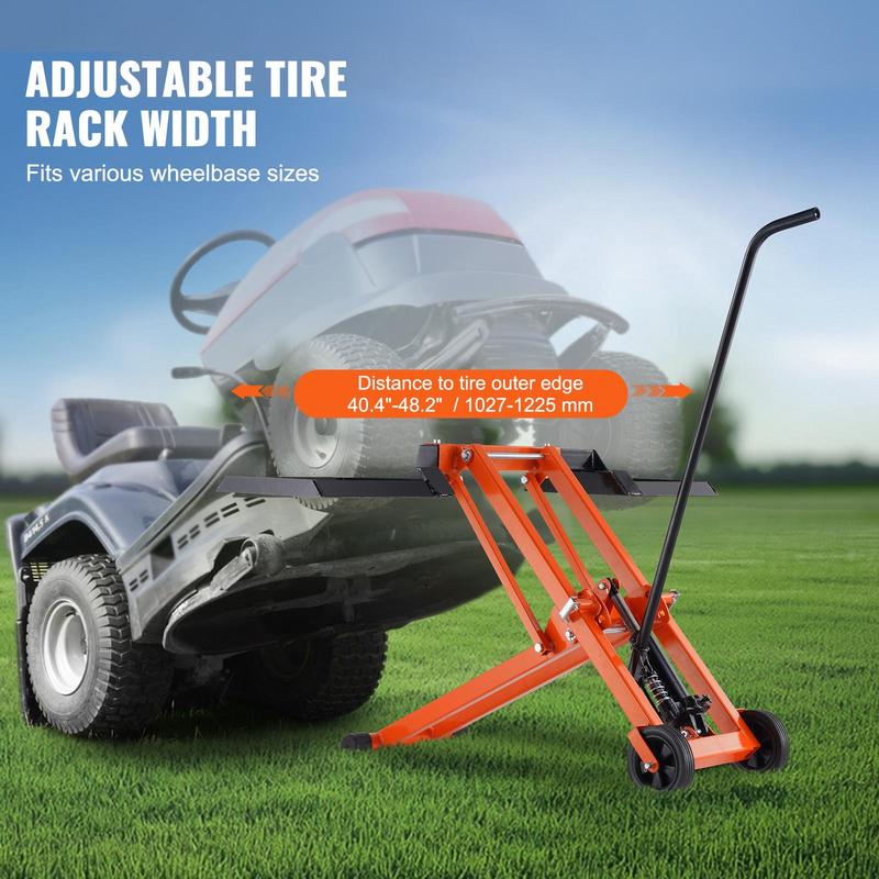Lawn Mower Lift with Hydraulic Jack, 500 Lbs Weight Capacity