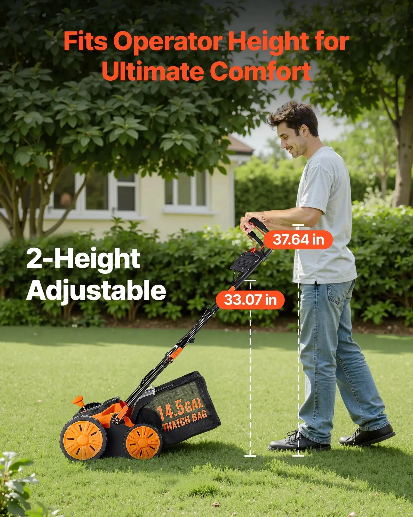 2-in-1 Electric Dethatcher and Scarifier Lawn Dethatcher