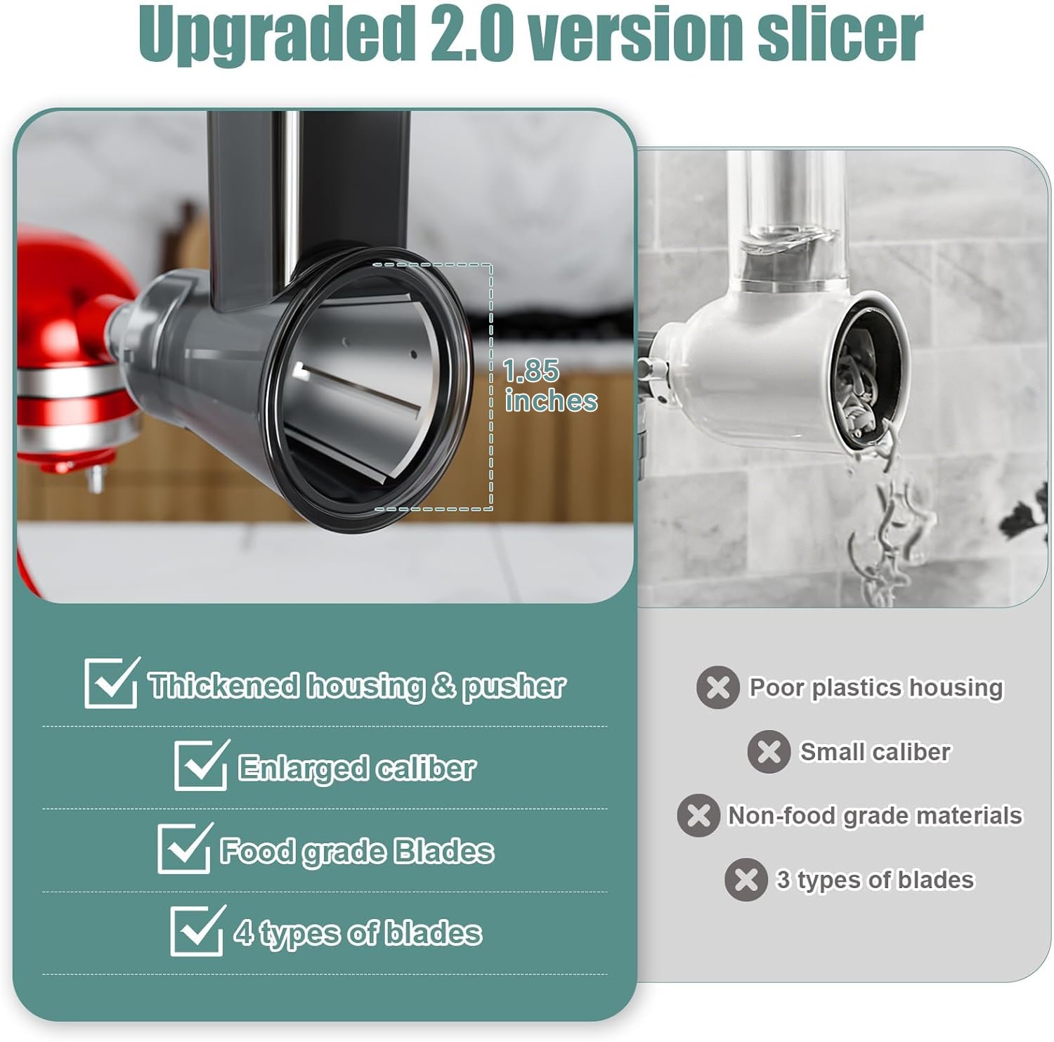 High-Quality Slicer Shredder Attachment for KitchenAid Stand Mixer