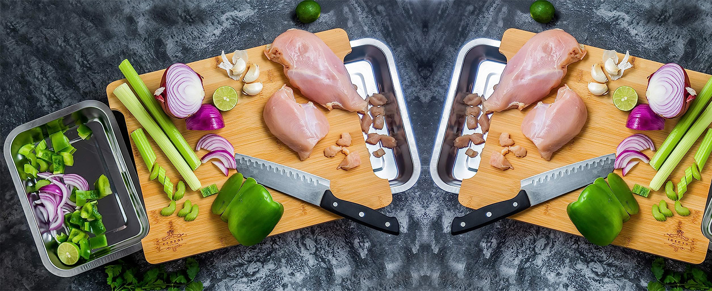 storage extra accessories built carving catcher charcuterie cheese chop clean cocina container cook