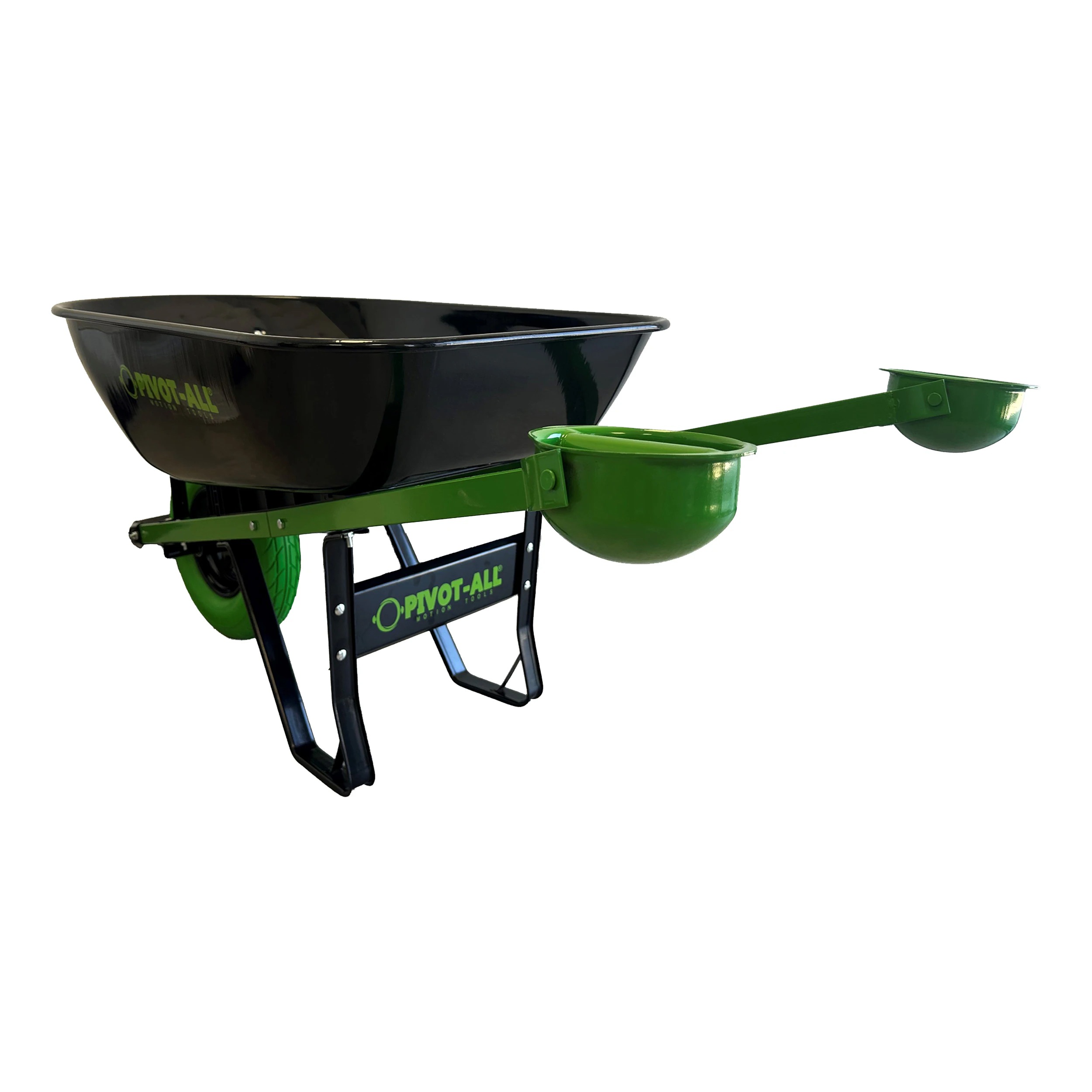 Single-wheel steel hand truck with puncture-resistant tires