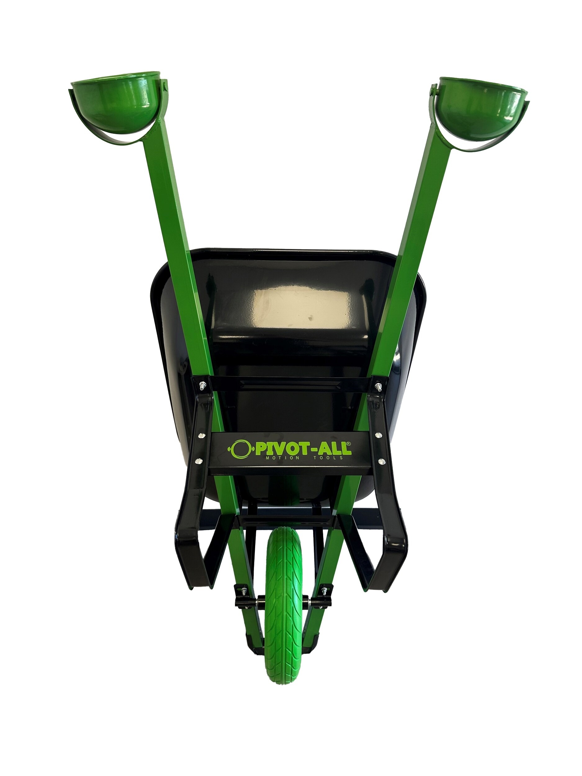 Single-wheel steel hand truck with puncture-resistant tires