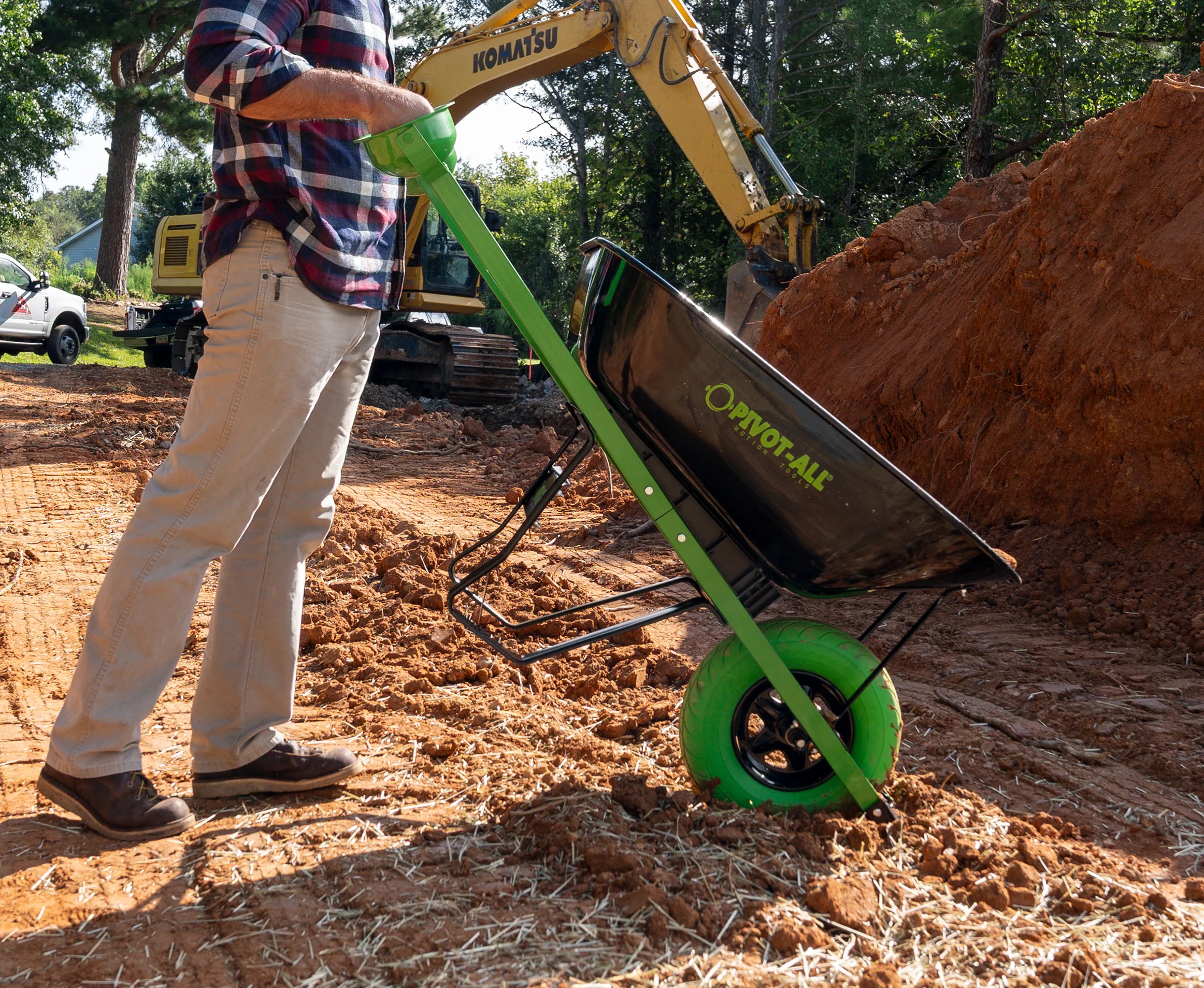 Single-wheel steel hand truck with puncture-resistant tires