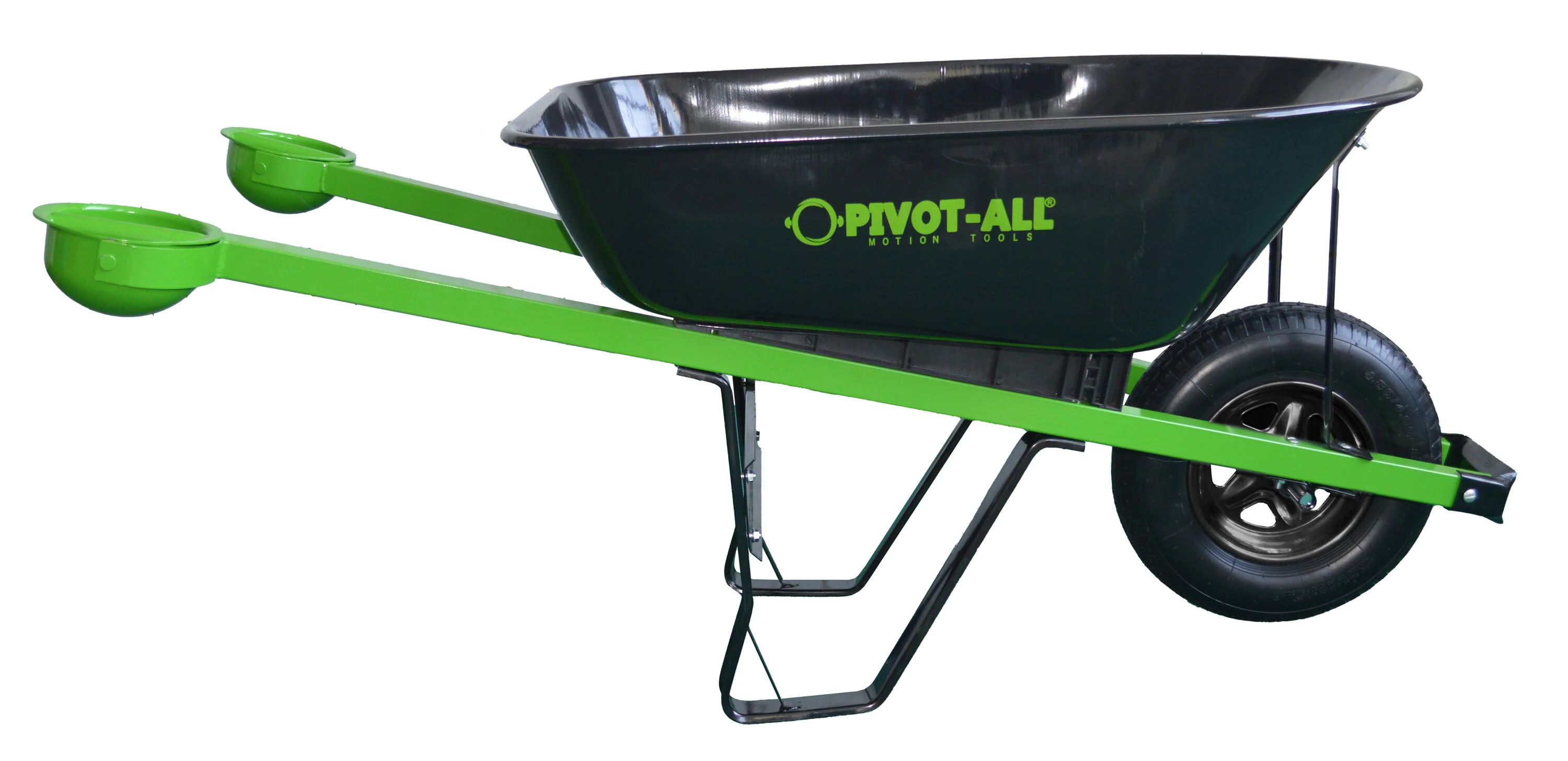 Single-wheel steel hand truck with puncture-resistant tires