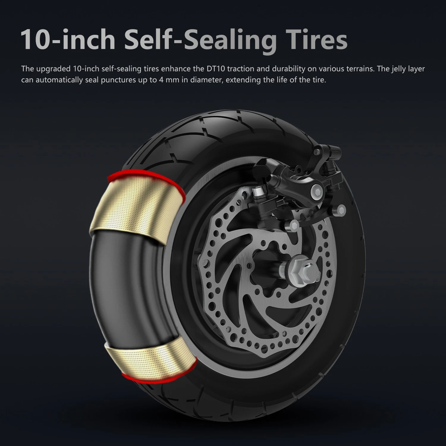 DT10 Electric Scooter 1400W 31 MPH 48V 16Ah Disc Brake Commuter Full Suspension