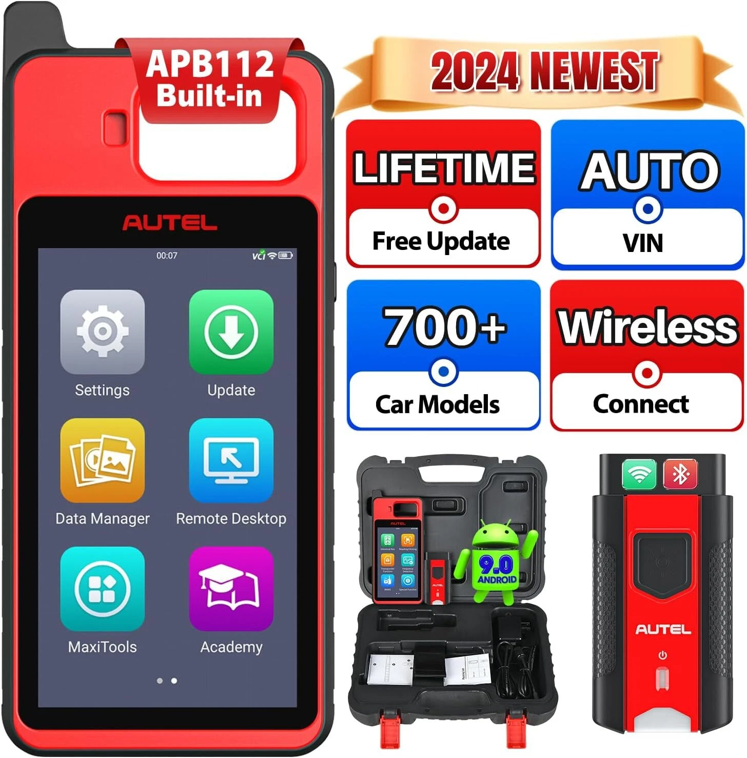 2026 Autel MaxiIM KM100X Key FOB PROGRAMMING Tool 60S Key Generation Immobilizer