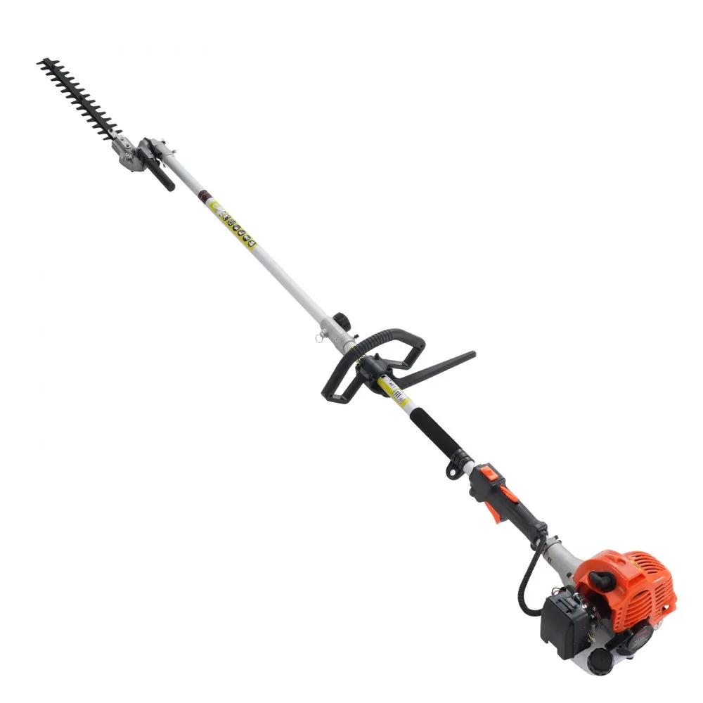 52CC 6-in-1 Multi-Functional Trimming Tools, Gas Hedge Trimmer, Weed Eater, String Trimmer, Brush Cutter, Edger, Pole Saw Chainsaw Pruner with Extension Pole