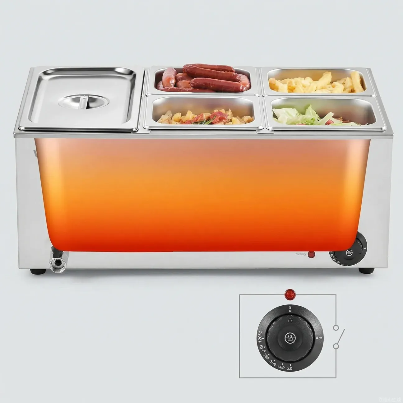 6-Pan Commercial Food Warmer