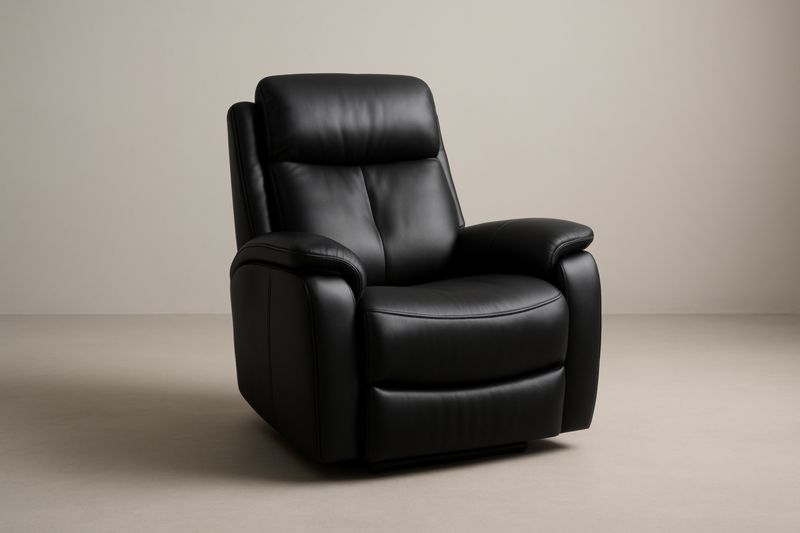 Fauteuil inclinable en cuir synthétique noir