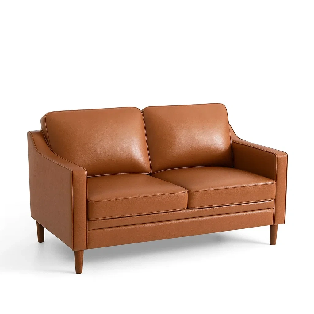 Sofa 2-sitzer leder braun-nestlegend
